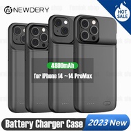 [JLK] 4800mAh External Battery Charger Phone Case for iPhone 15 ProMax 14 Plus 12 13 Mini 14 Pro Max Portable 4700mAh shockproof Charging Power Bank Phone Cover