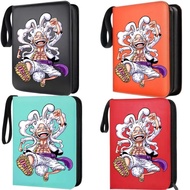 Bandai | 400pcs Large Capacity PU Zipper Card Album One Piece Luffy Zoro Nami 4-grid Loose-leaf Card