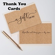 30 Pcs/Pack Kraft Paper Thank You Cards"A Gift For You" Gift Cards For Friend & Customer Greetings W