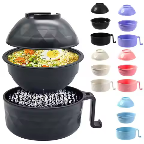 Ramen Bowl Set Ramen Noodles Bowl With Chopsticks Ramen Bowl Microwavable Cooker Bowl with Lid for H