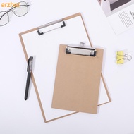 1PC Wood Clipboard With Metal Clip, A4 A5 Size Hard Writing Board, Office School Document Note Clip 