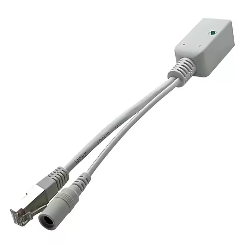 Gigabit PoE Injector Cable 9V to 56V Gigabit PoE Injector for WIFI/LAN Extenders with Female DC Powe
