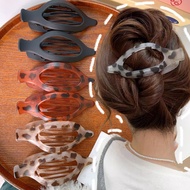 Leopard Hollow Large Duckbill Clip - Ponytail Grab Clip - Back Head Ponytail Holder - Non-Slip Shark