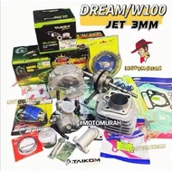 Combo EX5 DREAM/WAVE100 [JET 3MM] Racing Block 53mm 56mm Head Crankshaft Carb W125 22mm Gasket and o