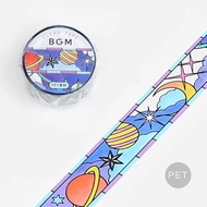 Clear tape BGM Japan - Colored glass of planets - 1 meter cycle