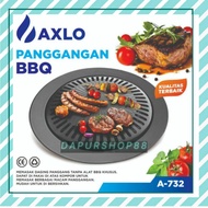 Bbq AXLO A-732/GRILL AXLO A732/BARBEQUE BBQ GRILL PLATE/ULTRA GRILL PAN Round Non-Stick/BBQ GRILL/BBQ GRILL Tool Round Non-Stick Stove/Meat GRILL Tool