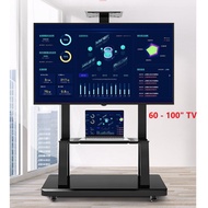 TV Cart Stand Rolling Movable Trolley Floor TV Stand Mobile Cart TV Rack Bracket Wheel Monitor LED L