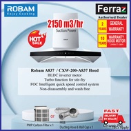 Robam A837 BLDC Cooker Hood / Robam CXW-200-A837 Kitchen Hood / Robam A837 Range Hood Suction Power 