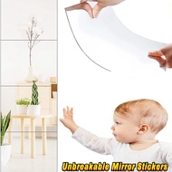 3D Acrylic Full Length Wall Mirror Tiles/Self Adhesive Shatterproof Non Glass Safety Mirror Stickers