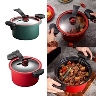 BUTERFFLY With Non-stick Coating 3.5L Pressure Cooker Anti-scald Two Ears Handle Lid Stew Pot Multi-function Flat Bottom Soup Pot Induction