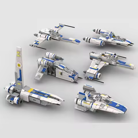 487PCS Star Batter U-Wing Starfighter 6-in-1 Bundle Rebel Fighter Multi-Functional MOC DIY Building 