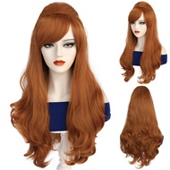 70s 80s Beehive Wig Womens 60s Cosplay Wig Curly Long Brown Heat Resistant Synthetic Hair