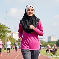 Tudung Sukan Sports Hijab Mosscrepe Korea Ibugarang Size S,M,L B203/3 Tone