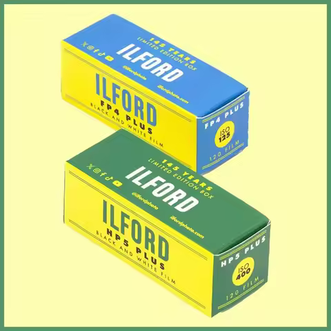 ILFORD 35mm/120mm Black And White Retro Version 1/10 Rolls ILFORD FP4 PLUS 125/ FP4 PLUS 400 Film Fo