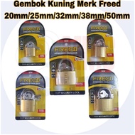Freed Yellow Padlock 20mm/ 25mm/32mm/38mm 50mm (price per box)