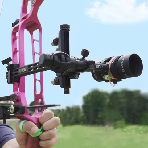 Sanlida X10 Compound Bow Sight Scope 6X 8X Lens 29mm Recurve Bow Competition Sports Archery Accessor