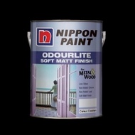 LIMITED OFFER 1L NIPPON PAINT Odourlite Soft Matt Finish Oil-Based Wood Metal Cat Minyak Kayu Besi