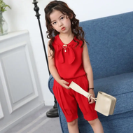 PAPA Children's Fashion 2PCS（Blouses+Shorts）High Quality baju baby girl korean Shorts for kids girl casual clothes 3 to 4 to 5 to 6 to 7 to 8 to 9 to 10 to 11 to 12 year old blouses t shirt for teens terno sale 2023 new #G33-982