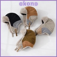 OKONO Ski Hat, Waterproof Earflap Design Russian Bomber Cap, Vintage Russian Style Warm Windproof Wi