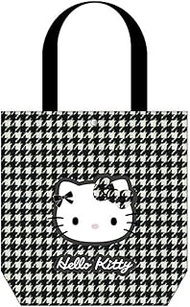 Hello Kitty (Houndstooth Series) Go Tote Black KTC-OT-BK H14.4 x W 13.8 x D 3.1 inches (365 x 350 x 