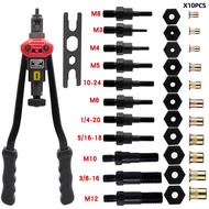 16'' Hand Rivet Nut Guns #607 Insert Manual Riveter Nuts Rivnut Tool Mandrels Gun for Riveting Nut M
