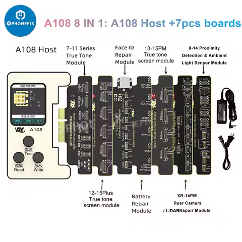AY A108 Non-removal Face ID Flex Cable A108 BOX Programmer Kit Tools for iPhone 8 - 14 Pro Max True 