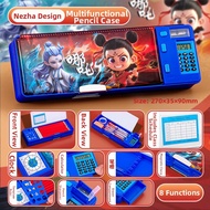 Multifunctional Large Capacity Calculator Pencil Case