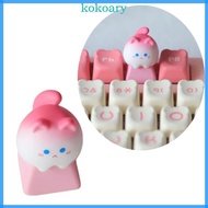 KOK 3D Keycap Crosses Axises Mechanical Keyboards Cartoon Rabbit Shaped Customizeds Keycap