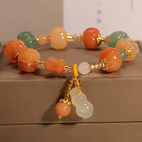 Fashion Colorful Tourmaline Natural Stone Crystal Bracelets for Women Light Luxury Orchid Pendant Be