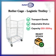 [ SOLID COOL ] ROLLER CAGE LOGISTIC TROLLEY 250 300 KG | Loader Work Tainer Cage Roller Wheel
