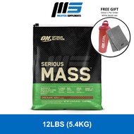 Optimum Nutrition Serious Mass 12lbs - ON Weight & Mass Gain, Muscle Building, Bulking & Sizing