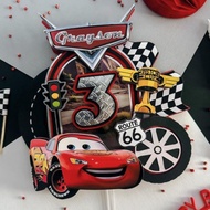 Cars 3D Cake Topper – Personalized Lightning McQueen Theme