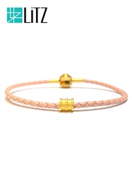 [SPECIAL] LITZ 999 (24K) Gold Tube Pendant with Bracelet EPC0901-B-P   (0.10g+/-)