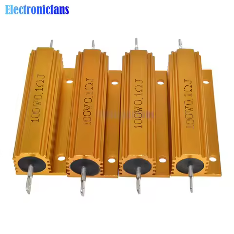 100W Aluminum Power Metal Shell Case Wirewound Resistor ±5% 0.1R 0.5R 1R 2R 6R 8R 10R 20R 100R 1K oh