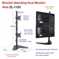 BRACKET STANDING ZL-1123 TABLE STAND DESK TWO ARM ARM ZL1123 PC MONITOR FLAT Curve 14 17 19 21 22 24