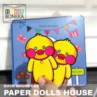 Book DOLL peper dolls house DUCK CAR blue house children's educational paper toy can be disassembled