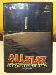 自有收藏 日本版 PS2主機遊戲光碟 All Star Pro Wrestling 全明星職業摔角 說明書損
