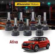 [PERODUA] Ativa 2PCS Mini Type Car LED Headlight Bulb H8/H11 9005 Hi/Lo Beam Headlamp Lampu Depan Ke