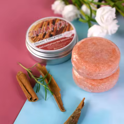 Handmade Hair Shampoo Soap Cold Processed Cinnamon Ginger Shampoo Bar 100% Pure Hair Shampoos Oil-co