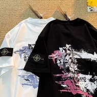 READY STOCK Stone Island T-Shirt Premium Cotton Stone Island Classic Print Design Short Sleeve Tshir