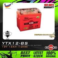 BATERI MOTOSIKAL KOYOKO G2 NANOGEL BATTERY YTX12-BS SIRIM CERTIFIED