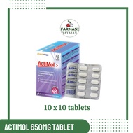 Actimol Paracetamol 650mg Tablet 100's (Relieves Headache &amp; Fever / Ubat Demam &amp; Pening)