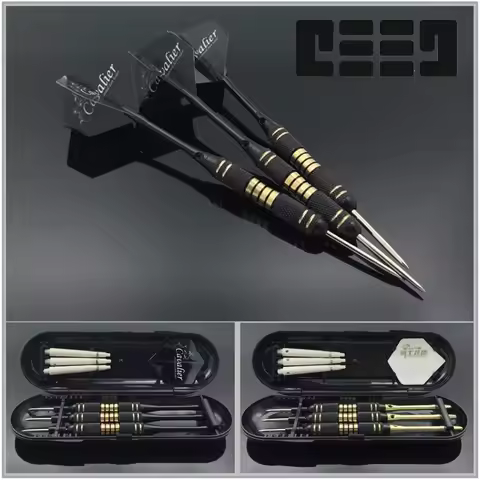 FX 3pcs /set Professional 24g 25g Black Golden Color Steel Tip With Brass Darts Shafts Free Carry Bo