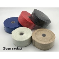 Pipe Wrap Length 10 Meters White Exhaust Header Width 2 Inches Use To Prevent Heat On The Pipe.