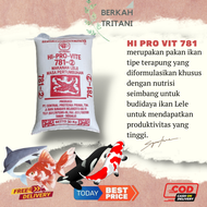 Pelet Ikan Pakan Ikan HI-PRO-VITE 781 -1 -2 -3 (10 kg) Pellet Benih Bibit Ikan Lele Gurame Nila