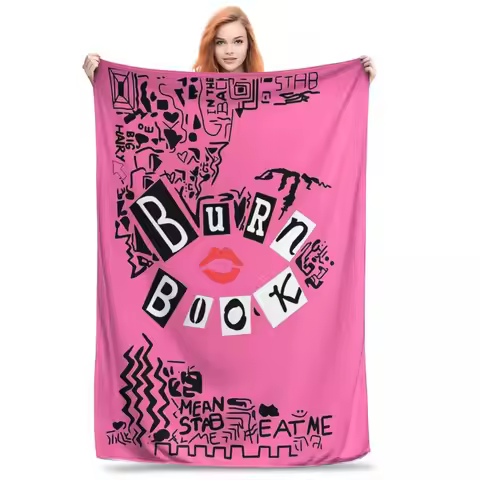 Burn Book - Mean Girls Blanket Flannel Warm Throw Blankets Sofa Throw Blanket For Couch Bedding Outd