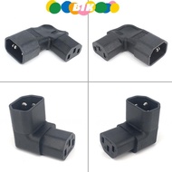 TMOY 3pin Male To Female Extend 90 Degree Down Up Angle AC Converter IEC 320 C14 To C13 Left Right A