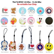 RFID ID card IC 125 Khz 13.56 Mhz copied long wire hook phone sticker