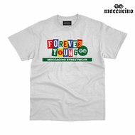 FOREVER YOUNG WHITE TSHIRT - FOREVER YOUNG SCREEN-PRINTED T-SHIRT