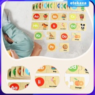 [Etekaxa] Wooden Alphabet Puzzles Letters Matching Game Activities Early Education Abc